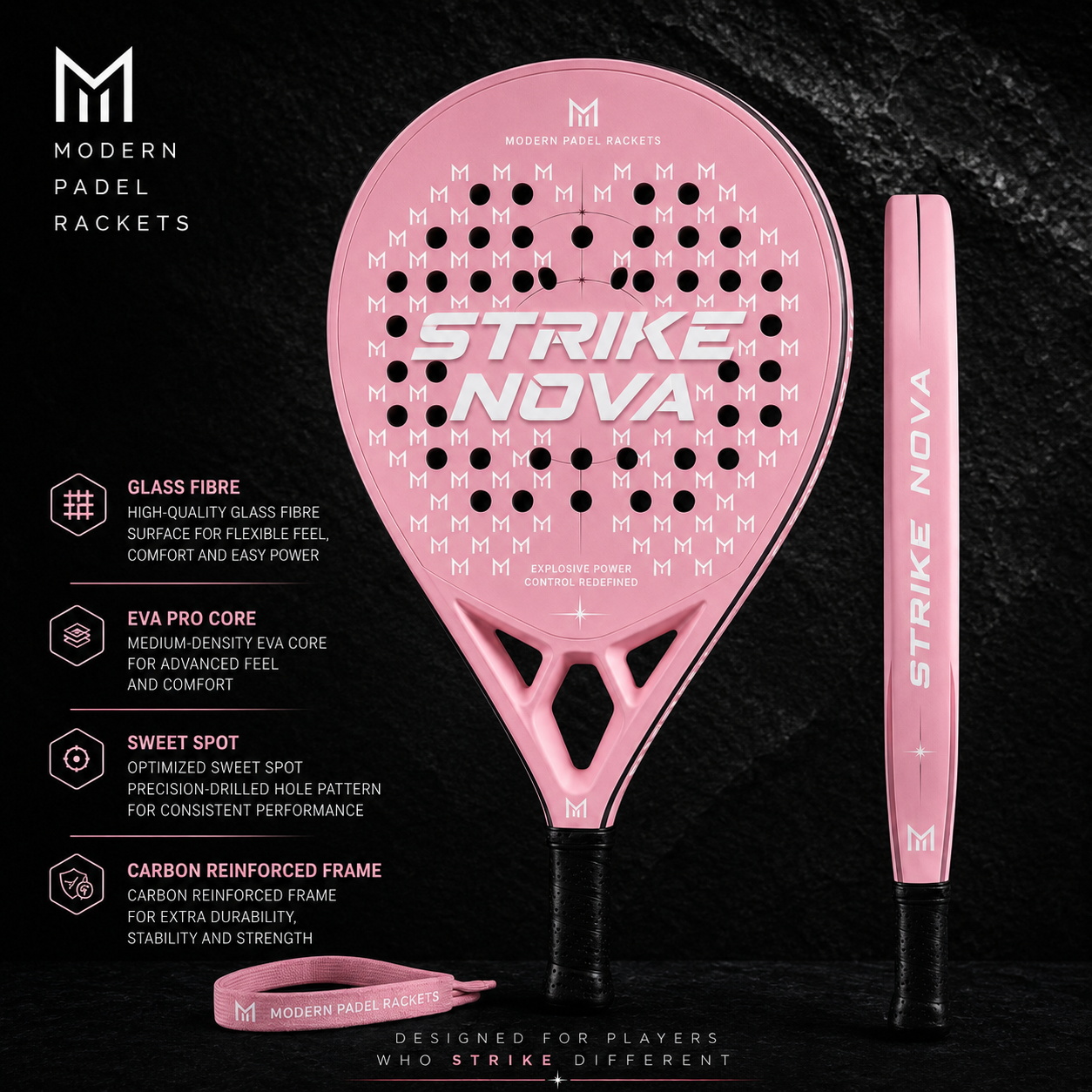 Strike Nova Glass Fibre Padel Racket